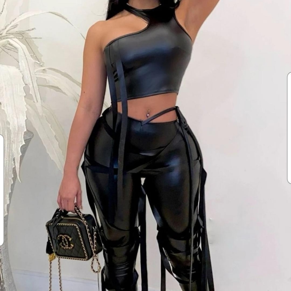Leather Fringe Pants